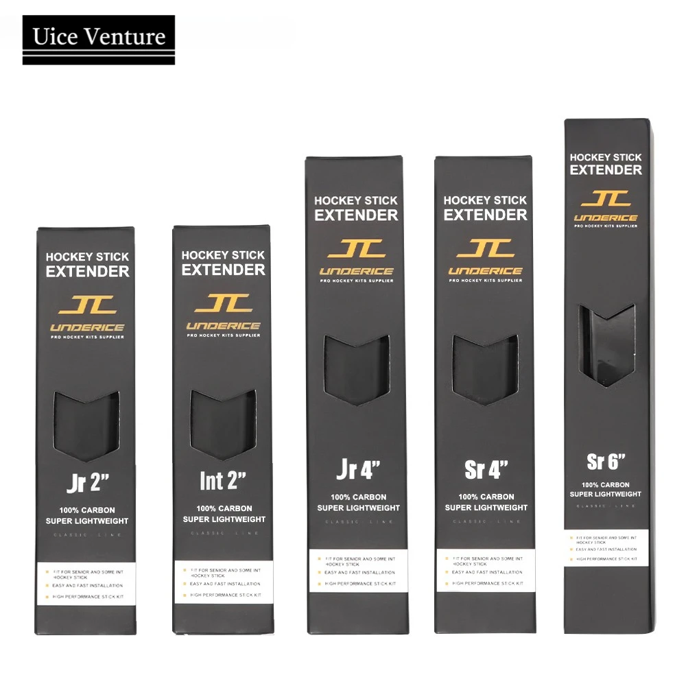5pcs Hockey Extension Stick 2/4/6inch Ice Hockey Stick Extension INT/JR/SR Carbon Fiber End Plug For