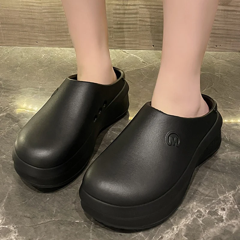 Summer Women Sandals Platform Garden Shoes Personalized Design Sandal Vacation Beach Slippers Non-slip EVA Indoor Home Shoes 5