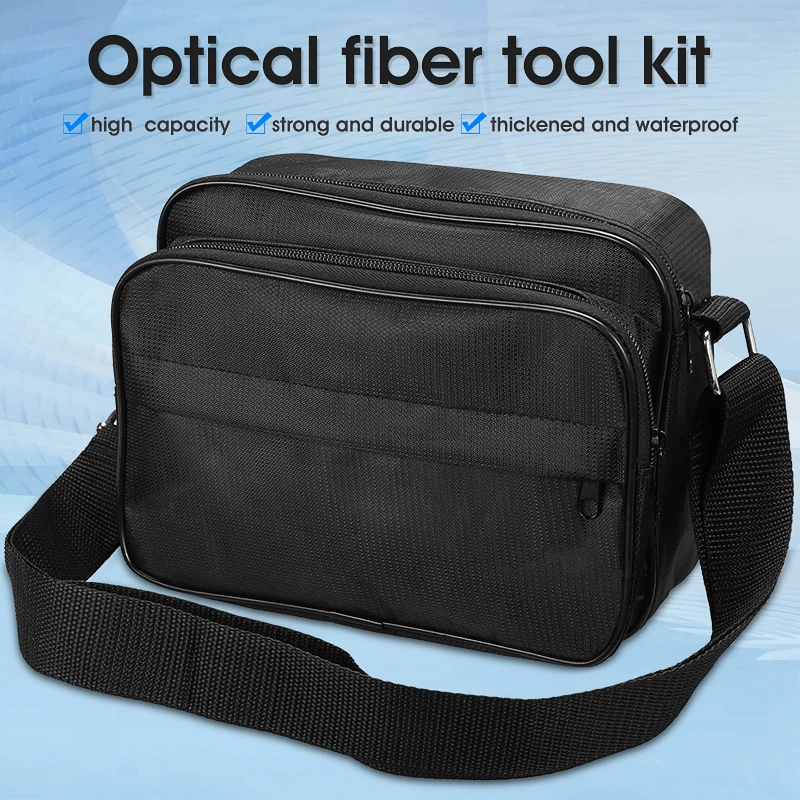 Optical Fiber Cold Connection Tool Kit Red Light Pen Optical Power Meter Cutting Knife Set Storage Bag Carrying Bag 24*10*18cm