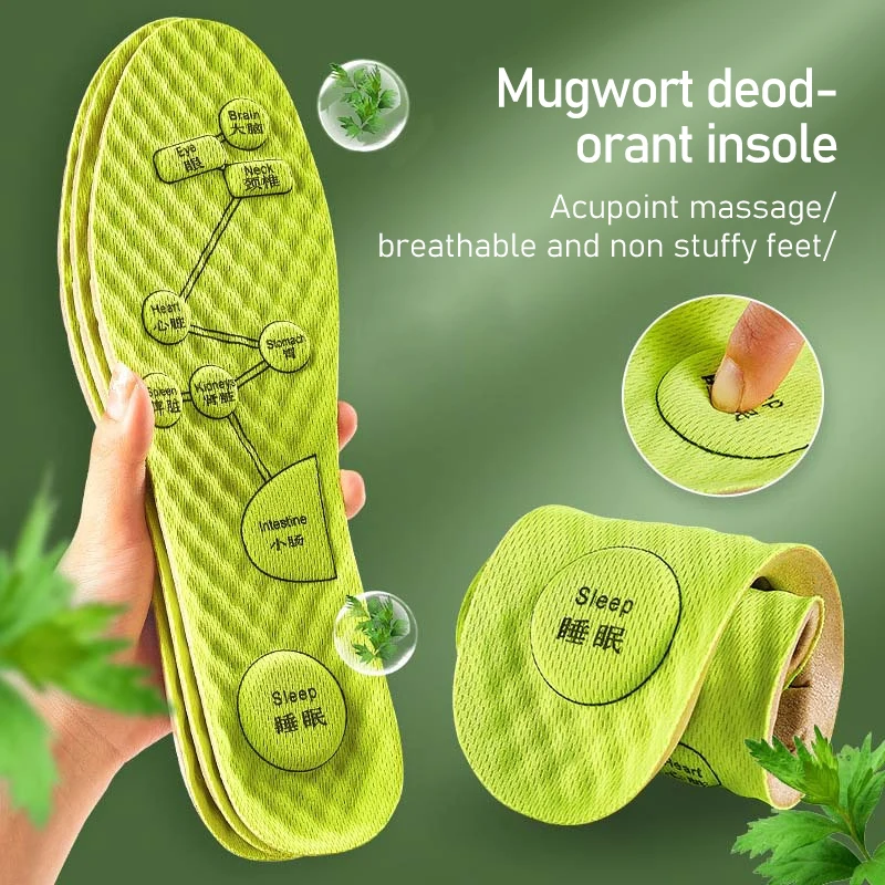 

Foot Acupressure Insole Men Women Soft Breathable Sports Cushion Inserts Sweat-absorbing Deodorant Orthopedic Shoe Sole