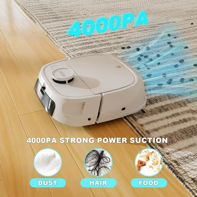 TECBOT M1 Pro Robot Vacuum and Mop-LiDAR Robotic Vacuum Cleaner for Home with Pet Hair,Carpet,Hardwood Floors,Auto Smart Mopping