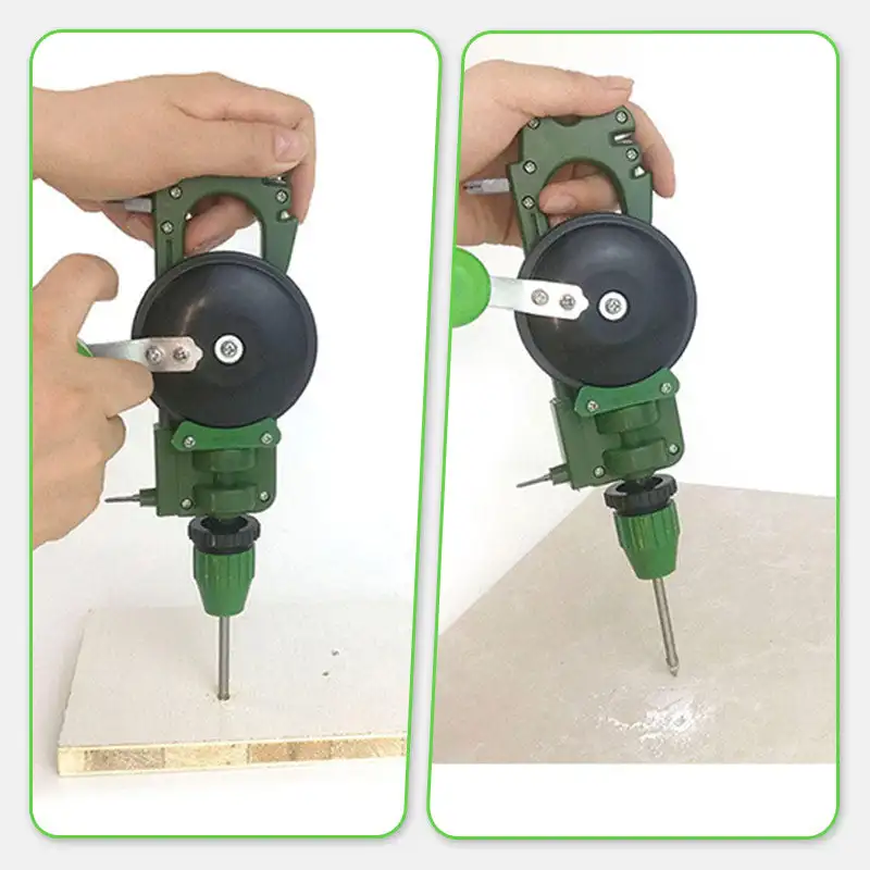 Multi-functional Glass Cutter with Drilling & Knife Sharpener Portable Manual Glass Tile Opener Hand-Held Ceramic Tile Cut