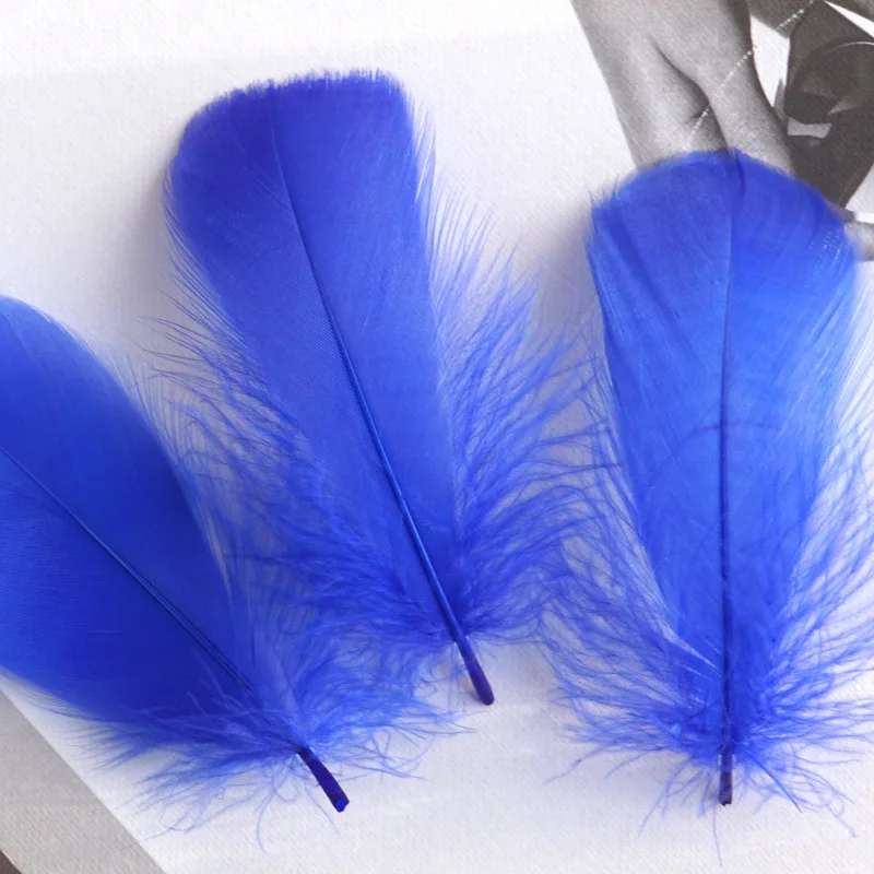 Natural Goose and Swan Feathers for Home Decor and Crafts - 100 Pieces