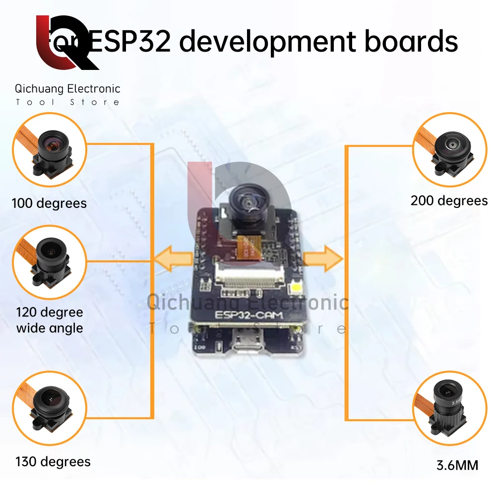 Produktbild von OV5640 Kameramodul 5MP HD – 65°-130° Blickwinkel, DVP, Für Arduino, NEU
