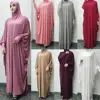 Eid Hooded Muslim Women Hijabs Dress Prayer Garment Ramadan Eid Prayer Clothes Hijab Full Cover Niqab Islam Dubai Modest Robe