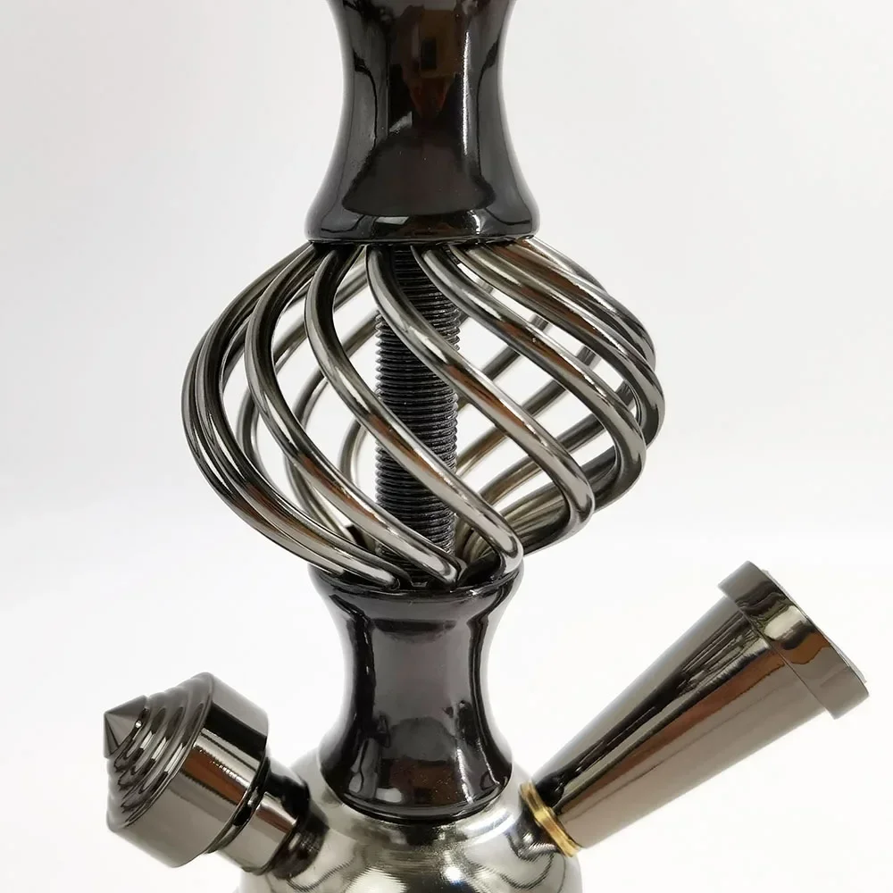 Mini Portable Metal Hookah Smoking Pipes Double Tubes Single Pipe Arabian Shisha Set Hooka Grass Full Lighters Accessories Home hookah set