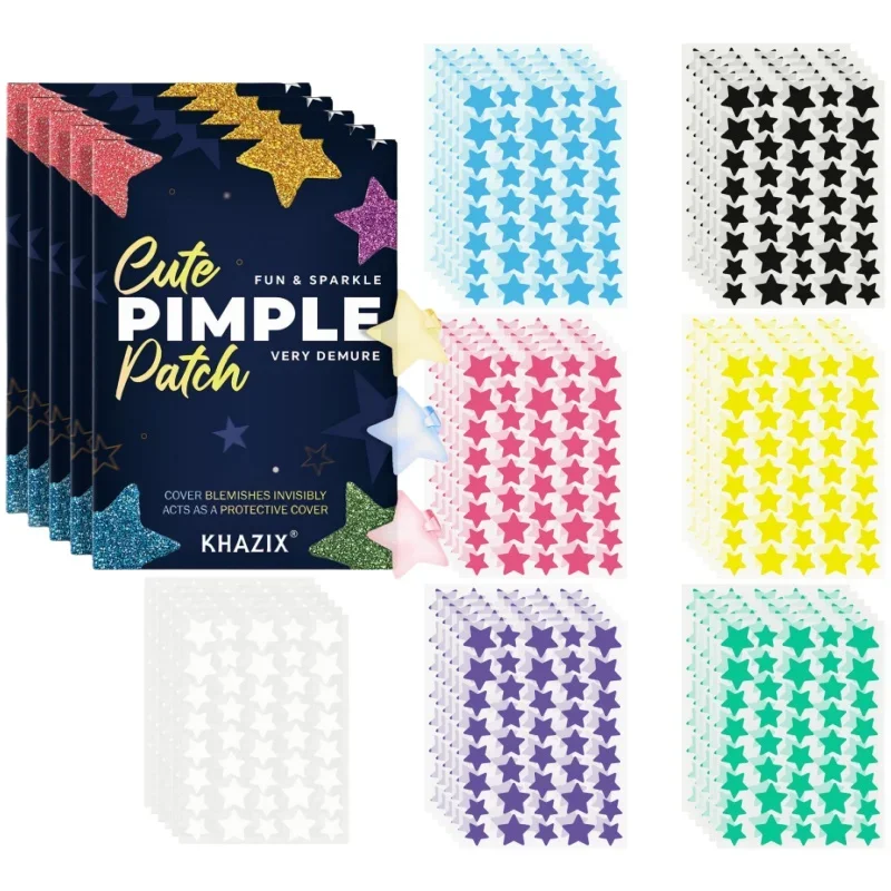 1400 pieces of Multi-color Star Acne Patches,Pimples Patches,Facial Acne Patches,Concealer Acne Patches,Ultra-thin