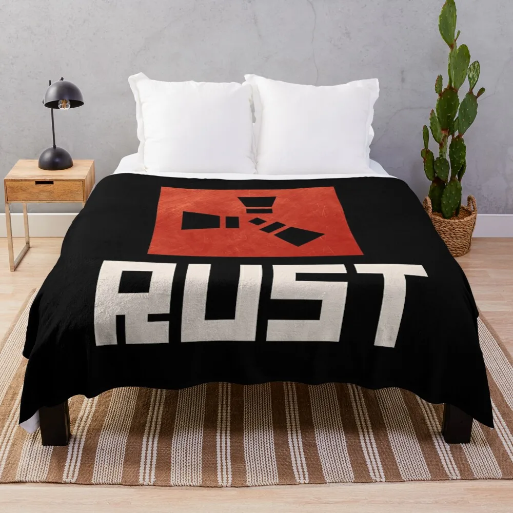 

Rust Throw Blanket wednesday Hair heavy to sleep Furry Blankets