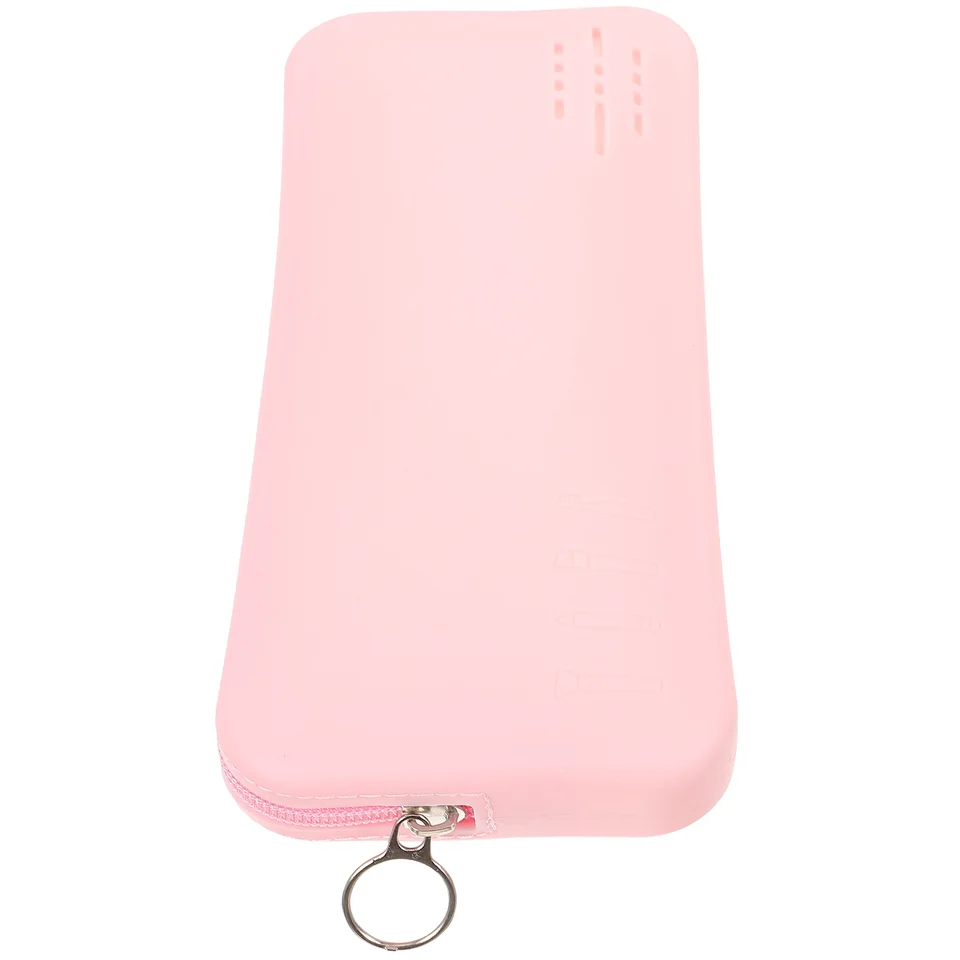 SAIMON Make-up-Pinselhalter Aus Silikon – Magnetisch, Reisefreundlich & Leicht Zu Reinigen – Helles Pink, 22,9x8,6x3,5 Cm