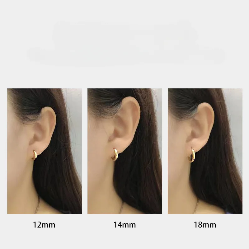 925 Sterling Silver Geometry Hoop Earrings for Women Fashion Silver Jewelry Gifts Trendy 4