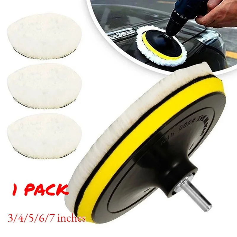 Car Polish Pad 3/4 /5/6/7 Inch Soft Imitated Wool Polishing Disc Body Waxing Polisher Auto Cleaning Care Beauty Tools |