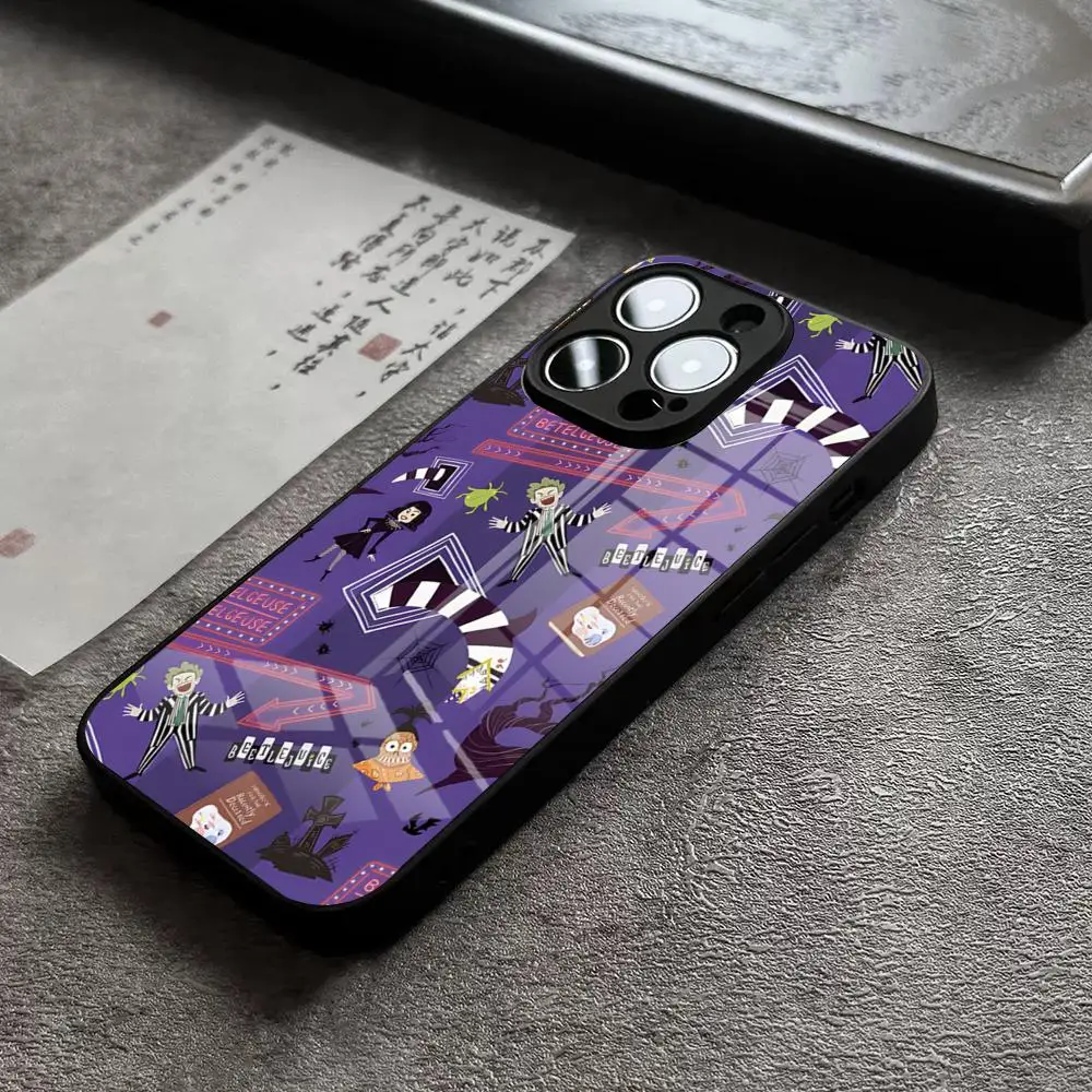 thumbnail image 1 of B-Beetlejuices 2 Phone Case For IPhone 15 Pro Max 14 Plus 12 Mini 11 13 X XR XS 16 Plus SE Tempered Glass Back Cover, 1 of 5