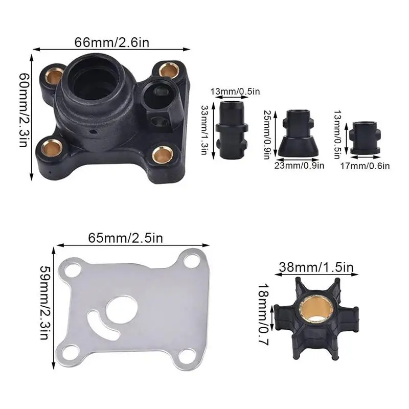 for Johnson Evinrude 8hp 9.9hp 15hp 1974-2007 394711 Outboard Motor Water Pump Impeller Kit for Johnson/Evinrude Engine Pumps water pump impeller for volvo johnson 09 1027b jabsco 1210 0001 outboard motor black rubber 12 blades boat engine accessorie