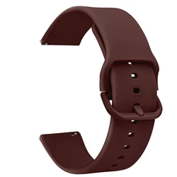 Versatile 20mm Silicone Smartwatch Strap in Black - 20MM (Hawthorn red)