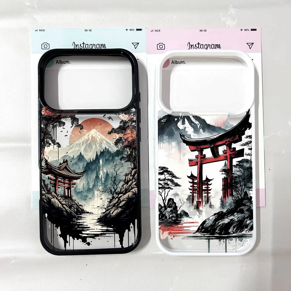 Japanese Landscape Clear Phone Case - Transparent Acrylic Cover Shell