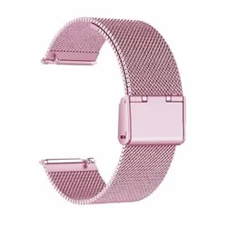 Stainless Steel Adjustable Watch Strap - 18mm, 20mm, 22mm - 22mm Width Band (KK - Pink)