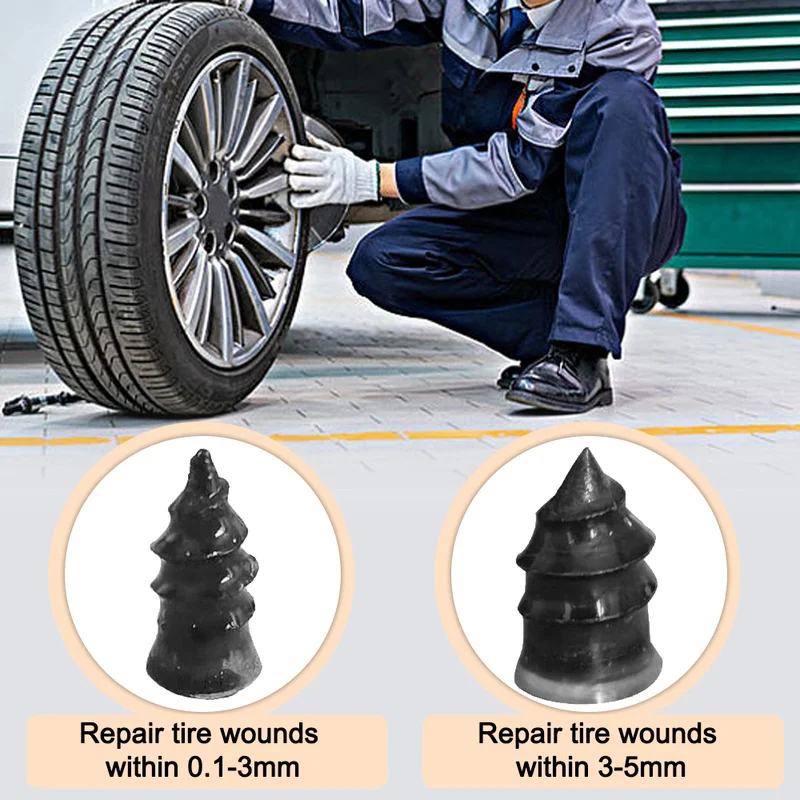 100 stks Auto Vacuüm Band Reparatie Nagels Vrachtwagen Motorfiets Scooter Fietsband Bandenreparatieset Rubber Nagel Gereedschap Band Accessoires  34