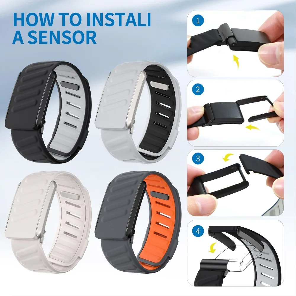 Wrist Band Soft-Touch Silicone Waterproof and Sweatproof