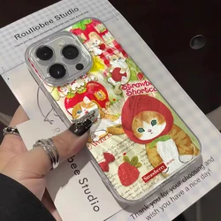 Adorable Red Hat Cat Strawberry Phone Case Cover - S24 Plus (SC03 - BA - P4010)