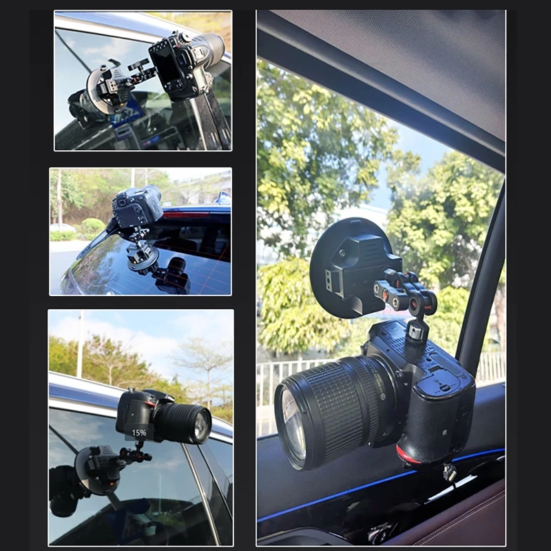 Strong Electric Suction Cup 3-6 inch Car Camera Suction Cup Shock Absorption Sports Camera Fixed Shooting Tool for Camera Phone 5