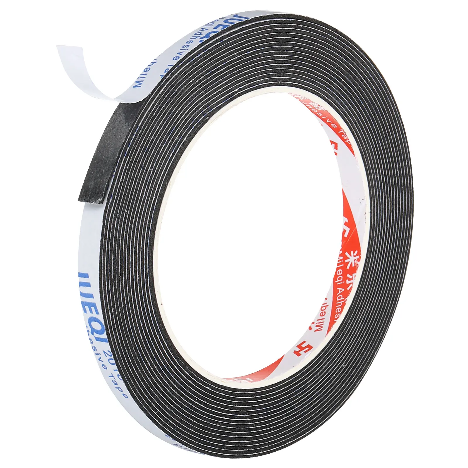 Door Seal Strip 5M Self-adhesive Weather Stripping Door Seal Single Sided Sealing Foam Tape 5/8mm Wide Insulation Tape for Door Window Furniture
