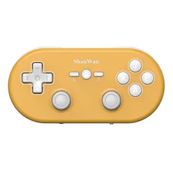 2025 ShanWan Wireless Mini Gamepad - Bluetooth Gaming Controller & Gift (Yellow)