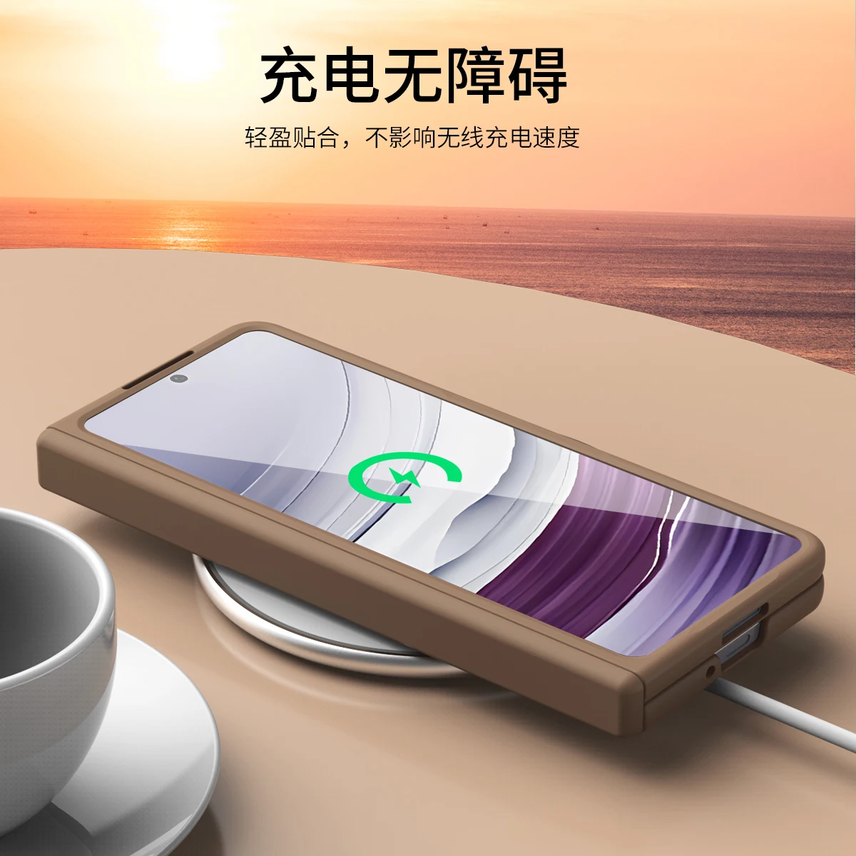 Luxury Solid Color Folding Phone Case For Huawei Mate X5 The hard PC Cover Comes With a Screen Protector