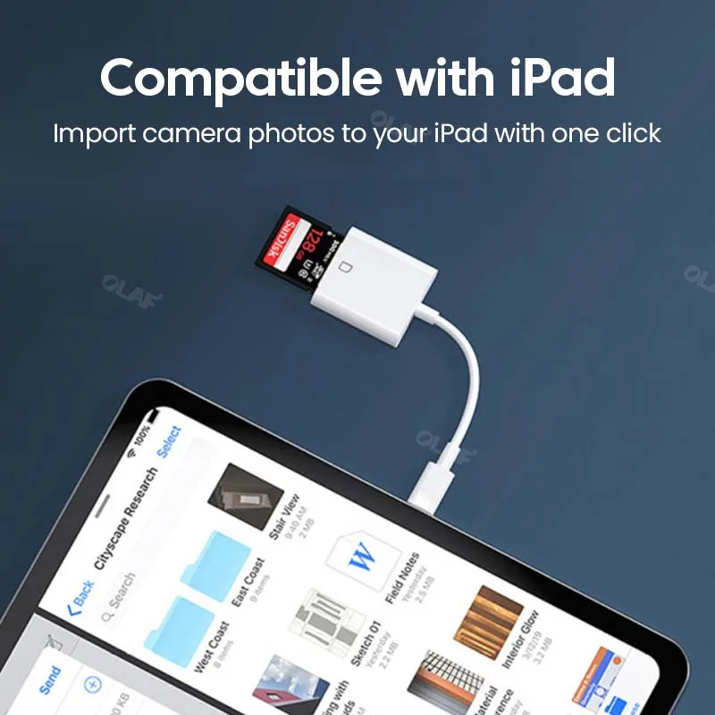 OTG 유형 C 카드 판독기 번개 USB OTG 변환기 어댑터 iPhone iPad 4 In 1 USB 플래시 드라이브 카메라 SD TF 카드 판독기