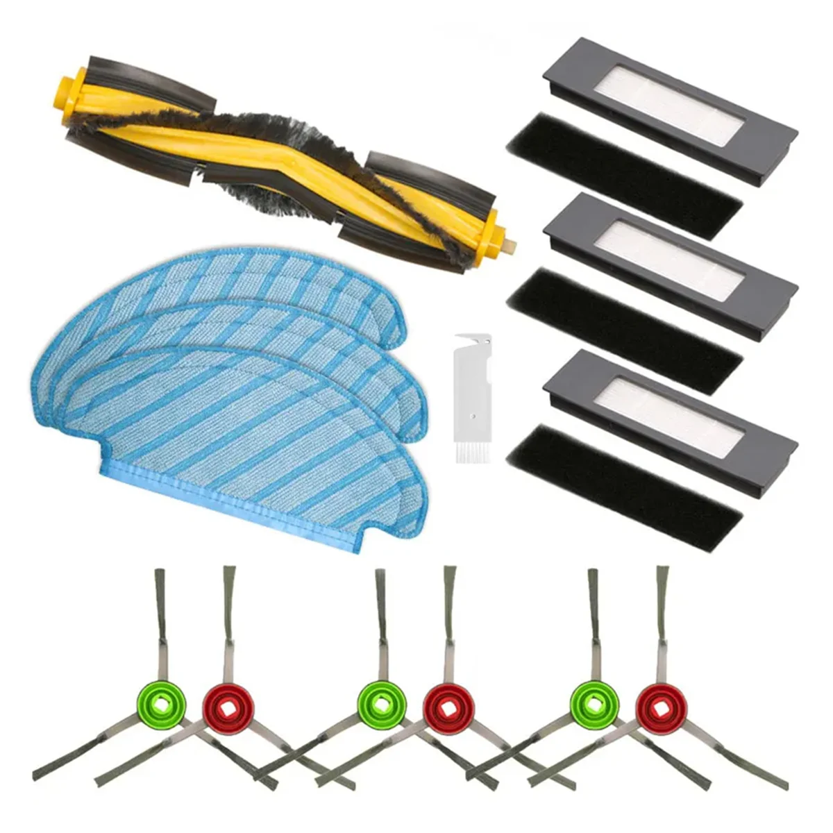 

Запчасти для робота-пылесоса Yeedi Vac Max/ Vac Station/ Vac Hybrid/ Vac 2/ Vac 2 Pro, основная боковая щетка, Hepa фильтр, швабра
