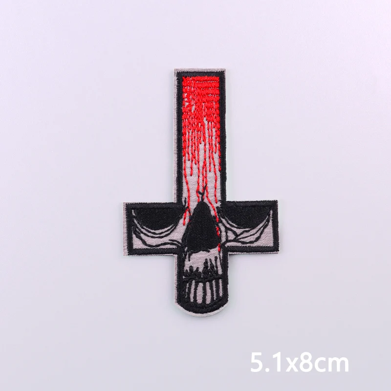 Toppa Termoadesiva Teschio Scheletro, Ricamata 6,5x8,7 Cm, Da Stirare Su Giacca E Jeans, Patch Skull - 2
