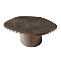 Table basse design de forme irrégulière, luxe rétro, couleur laiton, vintage, style wabi-sabi, table d'appoint d'art antique 6