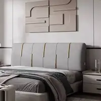 Simple Designer Bed Headboards for Guest Rooms Stain-resistant Soft Cushion Headboard European Tech Fabric Headboard for Bedside 2