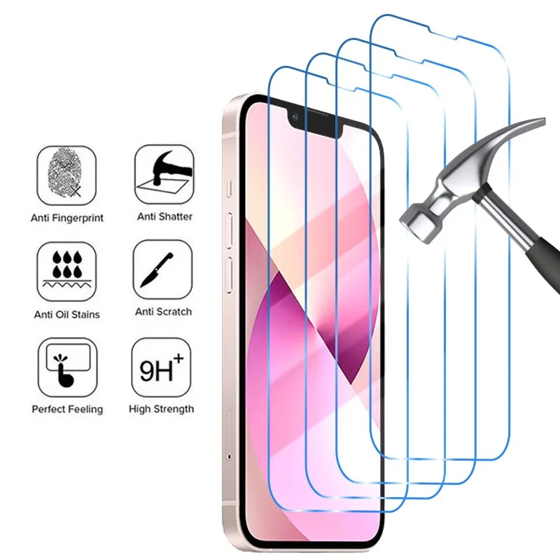 4 ШТ. Загартоване скло для iPhone 17 16 15 14 13 12 11 Pro Max Mini Screen Protector для iPhone Air 16 15 14 Plus X/XS XR