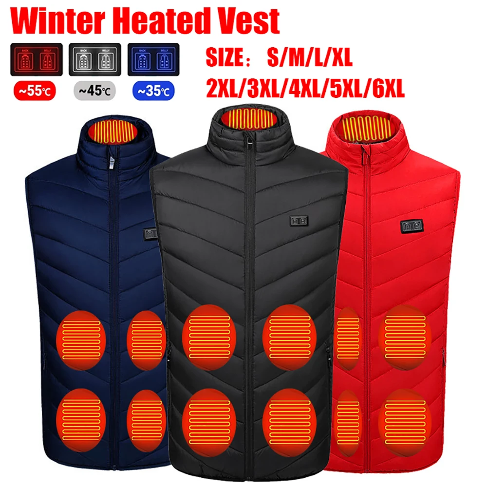 New 11 Heated Vest Jacket Fashion Men Women Coat Clothes Camouflage Electric Heating Thermal