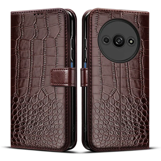 Elegant Leather Wallet Flip Cover with Full Protection and Magnetic Closure