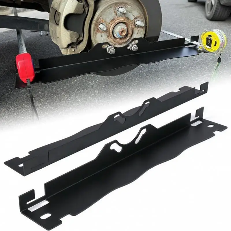 Wheel Alignment Tool Plate 2x Stainless Steel Wheel Toe Alignment Plates Heavy-Duty Automotive Front-End Tool for Car Truck Atv
