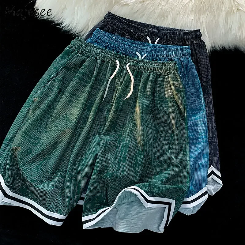 

Shorts Men Summer Patchwork Fashion Knee-length Casual All-match Trendy Loose Harajuku Streetwear Daily Beach Joggers Work Out