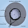Summer UPF50+ Sun Hats For Women Men Breathable Mesh Boonie Hat Foldable UV Protection Hiking Fishing Hat Male Bucket Hats 5