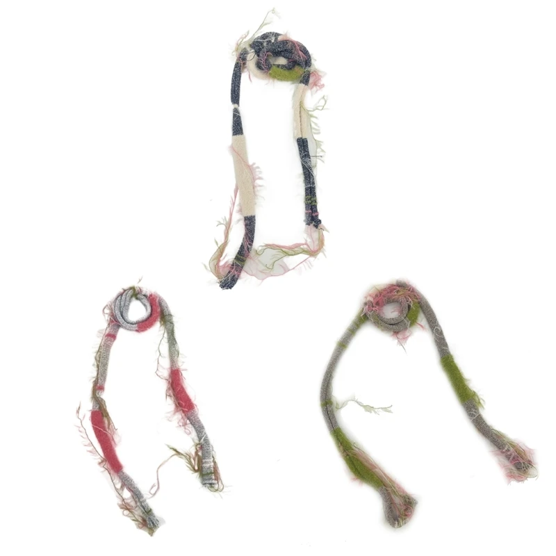 

Long Neckerchief Skinny Scarf Necktie Handbag Wrap Handle Belt Subculture