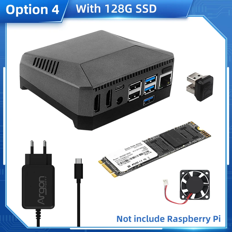 Argônio um-caixa de alumínio para raspberry pi