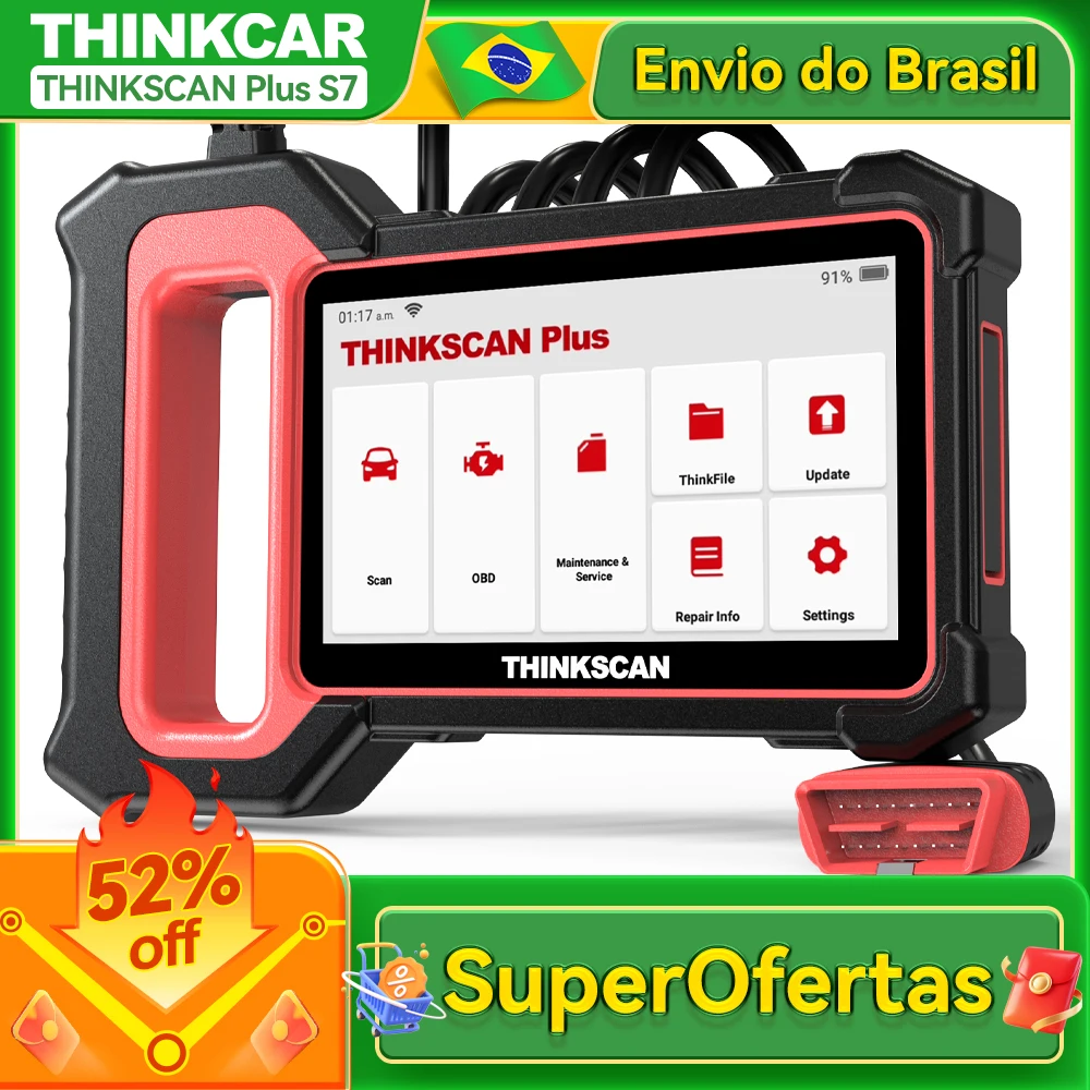 THINKCAR Thinkscan Plus S7/S6/S4 OBD2 herramientas de diagnóstico transmisión/ABS/SRS sistema diagnóstico lector de código de coche automotriz obd2 escáner para mecánica