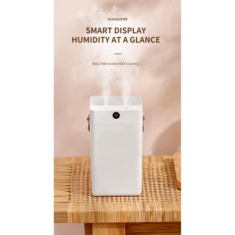 

Humidifier 3L Capacity USB Ultrasonic With LED Lamp Double Nozzle Big Fog For Bedroom Office Desktop