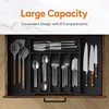 Expandable Cutlery Drawer Organizer, Adjustable Kitchen Utensil Tray Set, Compartment Flatware Storage Divider 1