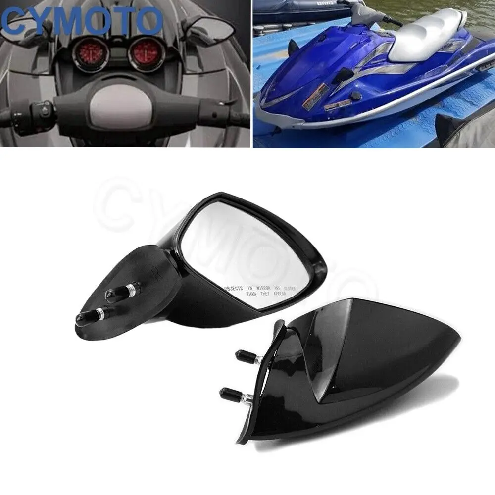 Left / Right Motorboat Rear View Mirrors for Yamaha Waverunner VX110 Deluxe VX Cruiser Sport EX 2005-2009 -Pair boat rearview mirror