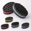 Oval Double Sides Magic Twist Hair Brush Sponge Brush For Natural Afro Coil Wave Dread Sponge Brushes Hair Braids Braiding Hair 3