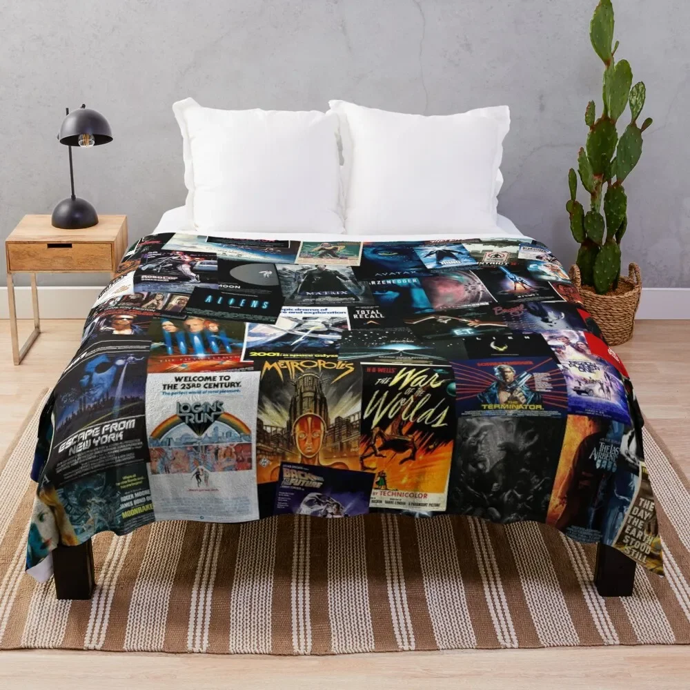

Sci-Fi Movie Posters Throw Blanket Beach Soft Plaid blankets and throws Bed Blankets
