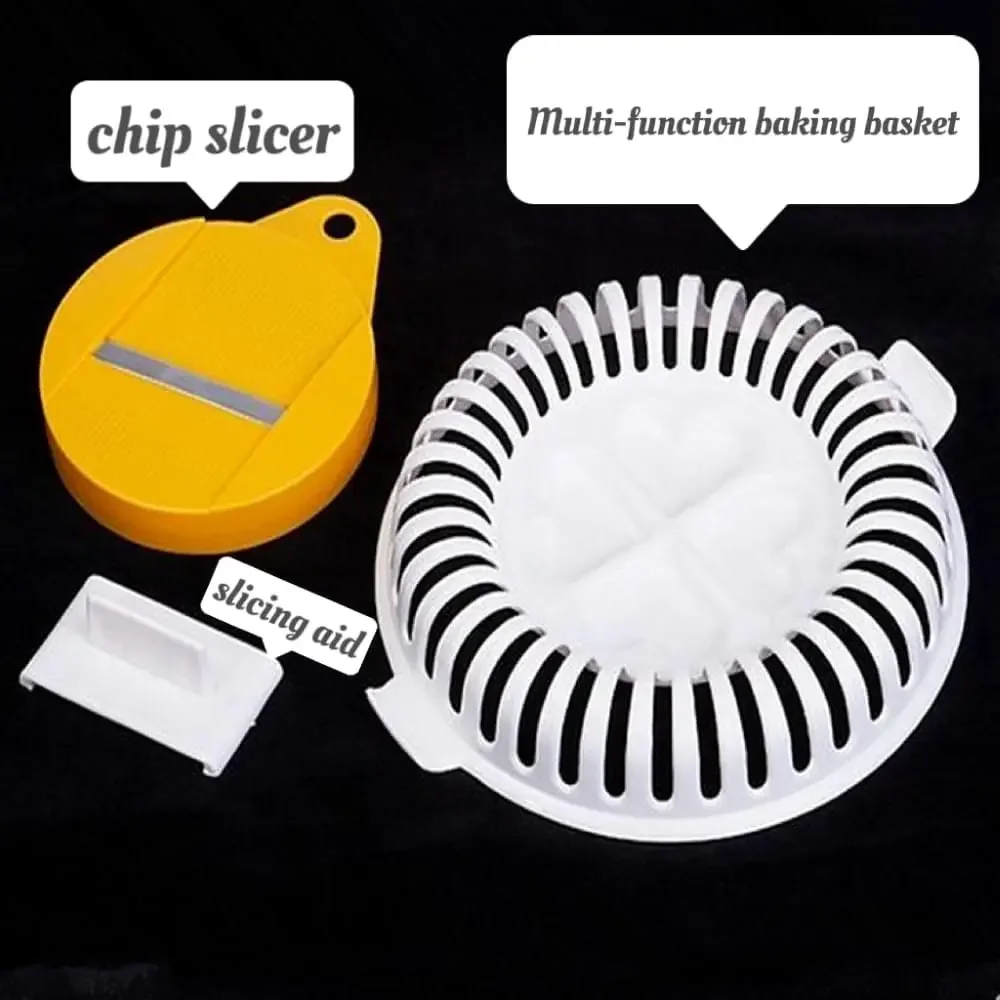 Microwave Chip Maker, Microwave Potato Chip Maker,Potato Maker, DIY Baking Tasty Potato Baker 3-Piece Set