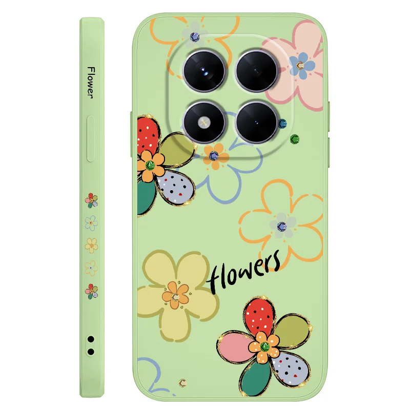 Luxury Diamond Flower Silicone Phone Case Cover