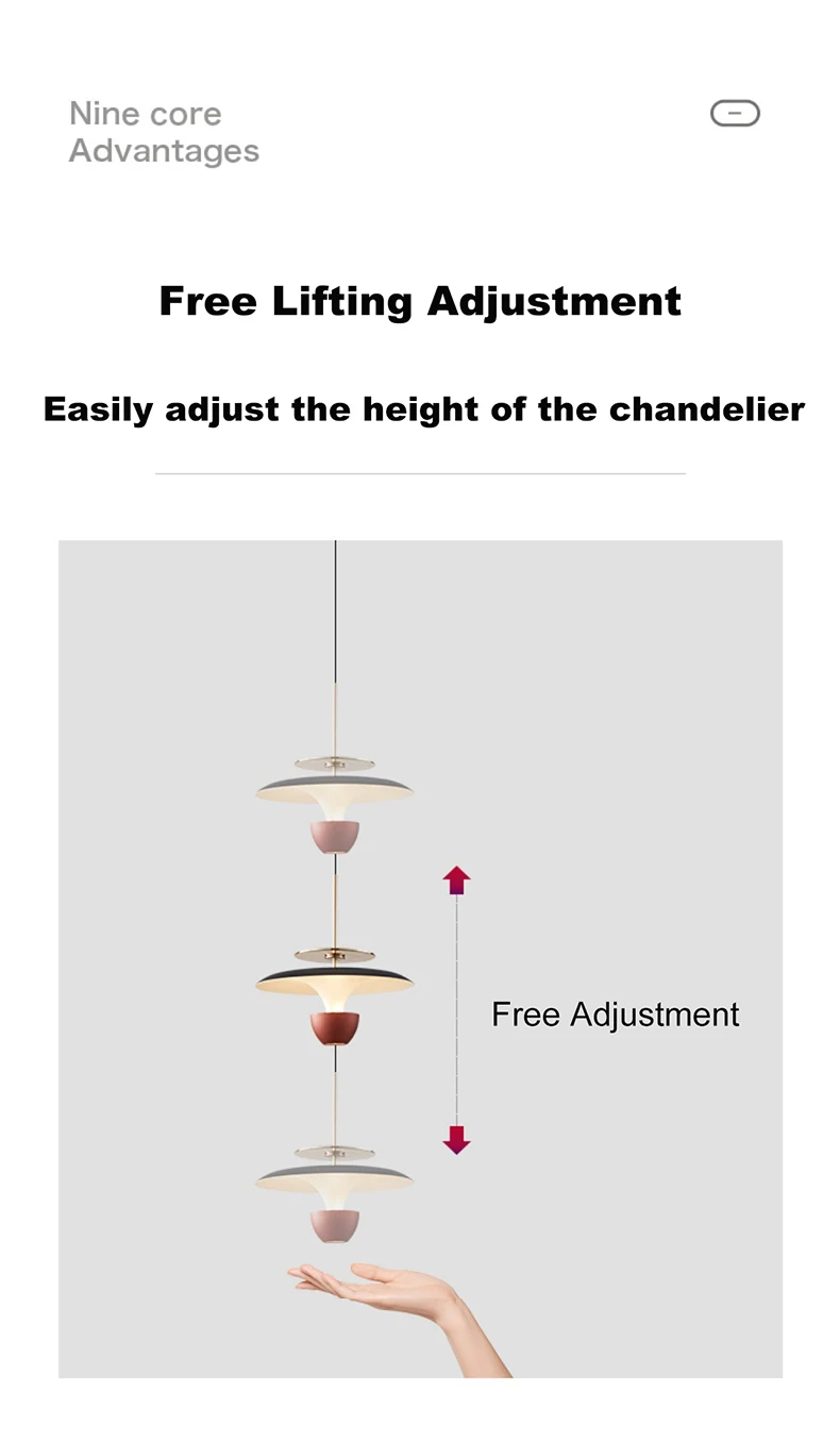 Description Picture 3 of itemModern Personality LED Hanging Lamp Flying Saucer Home Decor Denmark Designer Dining Table Bar Living Room UFO Pendant Lights
