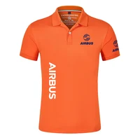 Polo à revers pour hommes, couleur unie, AIRBUS AVIATION, col montant nu, T-shirt européen ample à manches courtes, nouvelle collection 2024 2